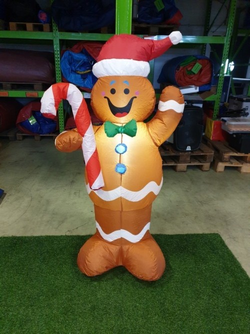 Opblaasfiguur - Gingerbreadman kerst